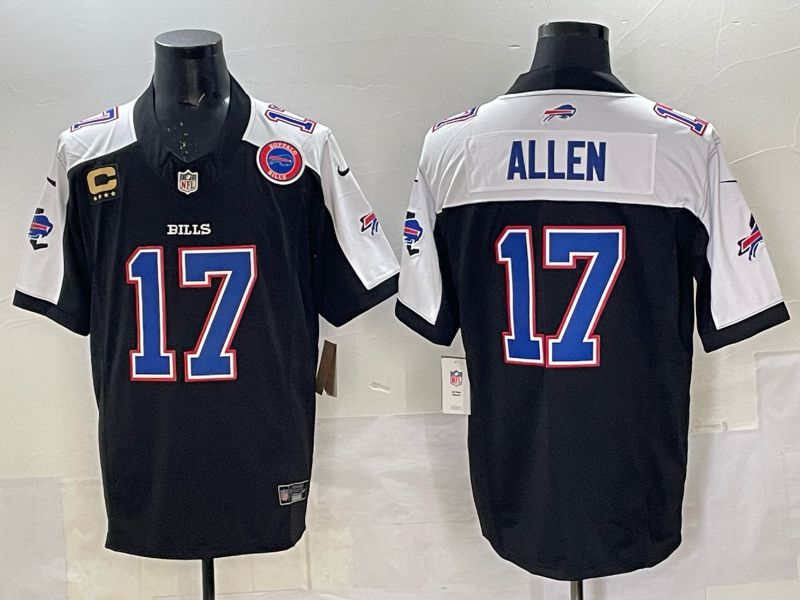 Men Buffalo Bills #17 Josh Allen Nike Black 2025 Limited NFL Jersey 05->buffalo bills->NFL Jersey